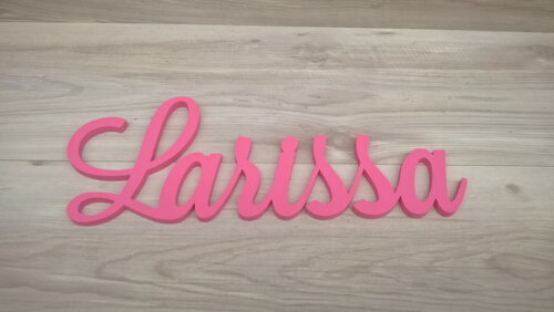 Nomes de Parede em MDF - Linha LS - Larissa - 15 cm