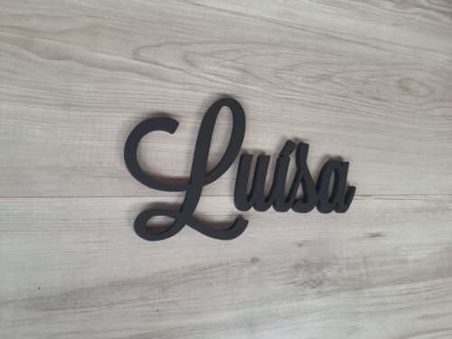 Nomes de Parede em mdf - Linha Ls - Luísa - 15 cm
