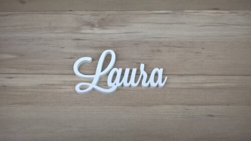 Nomes de Parede em mdf - Linha Ls - Laura 15 cm