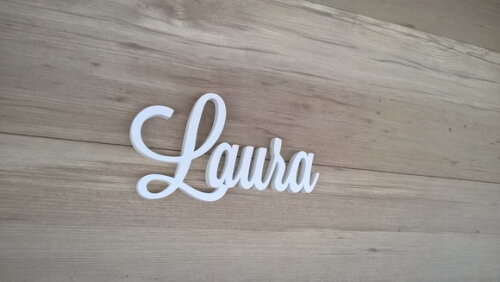 Nomes de Parede em mdf - Linha Ls - Laura 15 cm