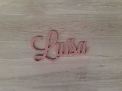 Nomes de Parede em mdf - Linha Ls - Luísa - 15 cm