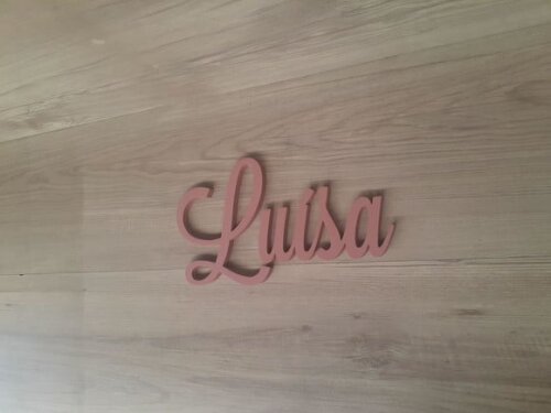 Nomes de Parede em mdf - Linha Ls - Luísa - 15 cm