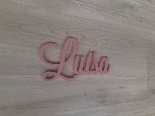 Nomes de Parede em mdf - Linha Ls - Luísa - 15 cm