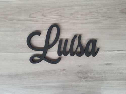 Nomes de Parede em mdf - Linha Ls - Luísa - 15 cm