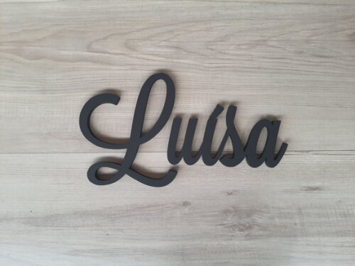 Nomes de Parede em mdf - Linha Ls - Luísa - 15 cm