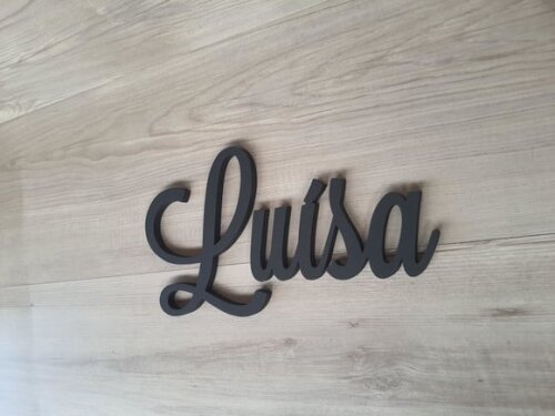 Nomes de Parede em mdf - Linha Ls - Luísa - 15 cm