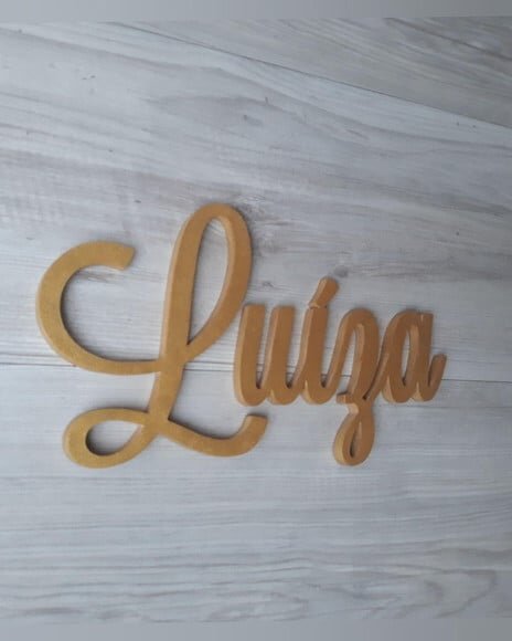 Nomes de Parede em mdf - Linha Ls - Luíza - 15 cm