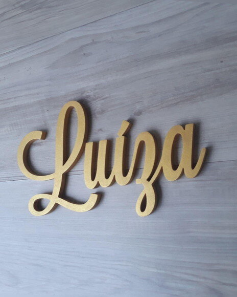 Nomes de Parede em mdf - Linha Ls - Luíza - 15 cm