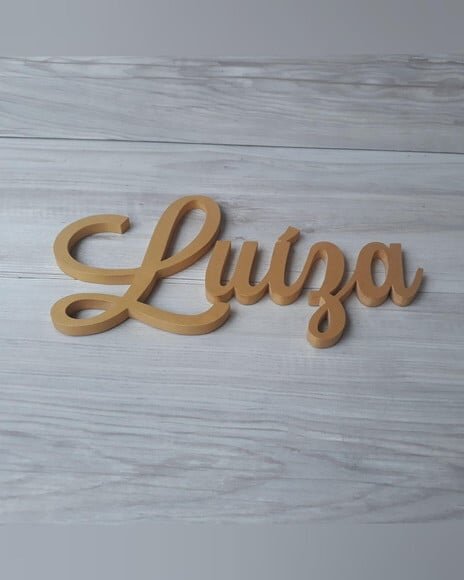 Nomes de Parede em mdf - Linha Ls - Luíza - 15 cm