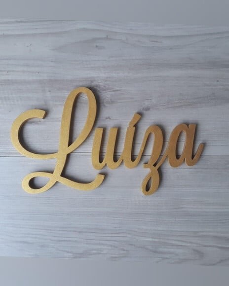 Nomes de Parede em mdf - Linha Ls - Luíza - 15 cm