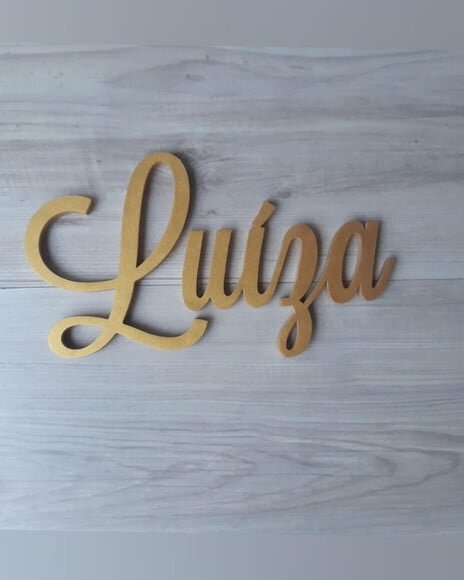 Nomes de Parede em mdf - Linha Ls - Luíza - 15 cm