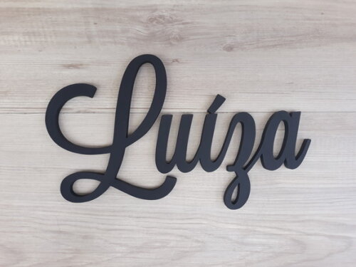 Nomes de Parede em mdf - Linha Ls - Luíza - 15 cm