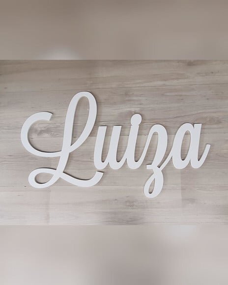 Nomes de Parede em mdf - Linha Ls - Luiza - 56 cm