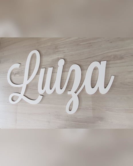 Nomes de Parede em mdf - Linha Ls - Luiza - 56 cm