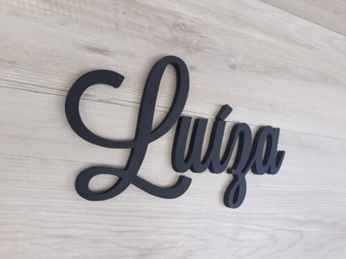 Nomes de Parede em mdf - Linha Ls - Luíza - 15 cm