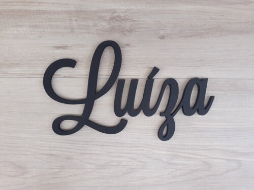 Nomes de Parede em mdf - Linha Ls - Luíza - 15 cm