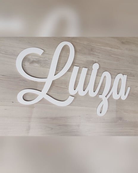 Nomes de Parede em mdf - Linha Ls - Luiza - 56 cm