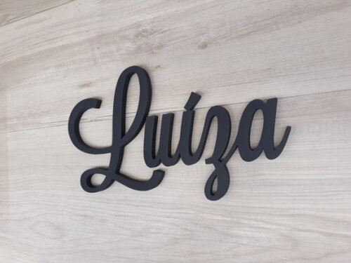 Nomes de Parede em mdf - Linha Ls - Luíza - 15 cm
