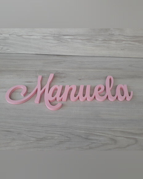 Nomes de Parede em mdf - Linha Ls - Manuela - 15 cm