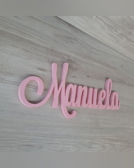 Nomes de Parede em mdf - Linha Ls - Manuela - 15 cm