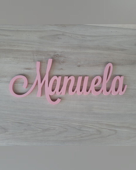Nomes de Parede em mdf - Linha Ls - Manuela - 15 cm