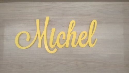 Nomes de Parede em MDF - Linha LS - Michel 20 cm