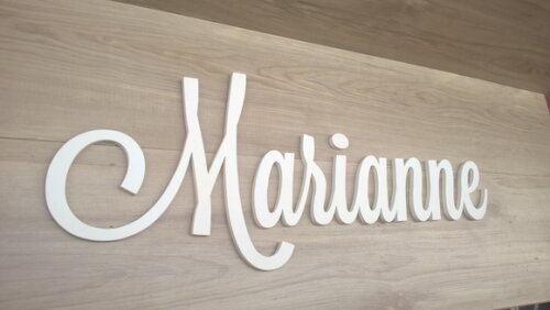 Nomes de Parede em MDF - Linha LS - Marianne - 29 cm