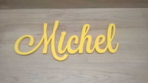 Nomes de Parede em MDF - Linha LS - Michel 20 cm