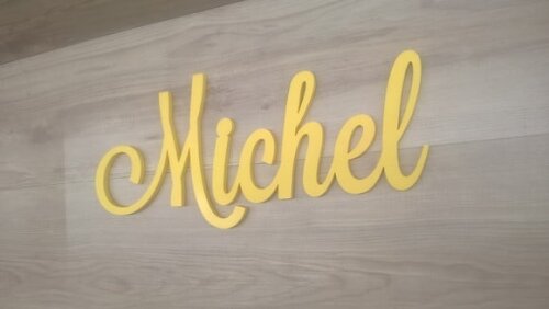 Nomes de Parede em MDF - Linha LS - Michel 20 cm