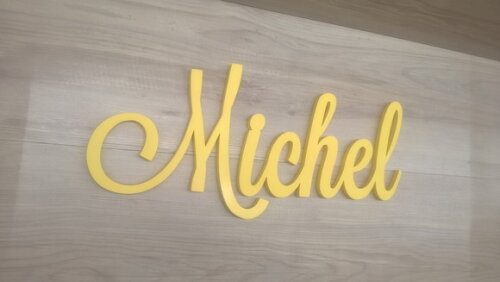 Nomes de Parede em MDF - Linha LS - Michel 20 cm