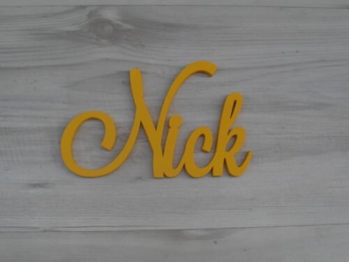 Nomes de Parede em MDF - Linha LS - Nick 10 cm