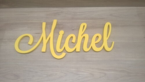 Nomes de Parede em MDF - Linha LS - Michel 20 cm