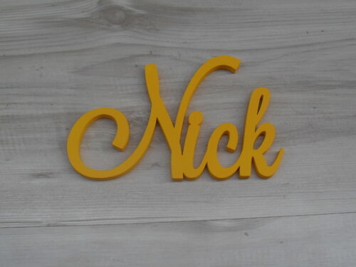 Nomes de Parede em MDF - Linha LS - Nick 10 cm