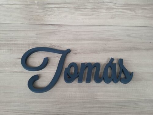 Nomes de Parede em mdf - Linha Ls - Tomás 15 cm