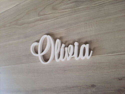 Nomes de Parede em mdf - Linha Ls - Olívia 15 cm