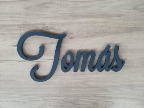 Nomes de Parede em mdf - Linha Ls - Tomás 15 cm