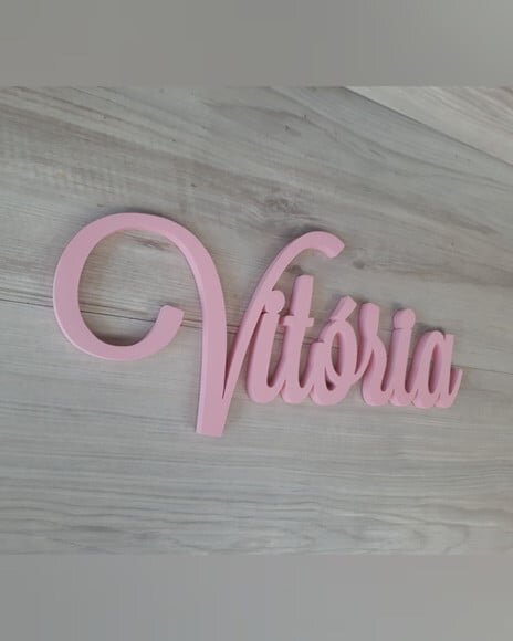 Nomes de Parede em mdf - Linha Ls - Vitória - 15 cm