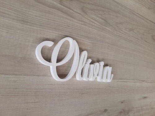 Nomes de Parede em mdf - Linha Ls - Olívia 15 cm