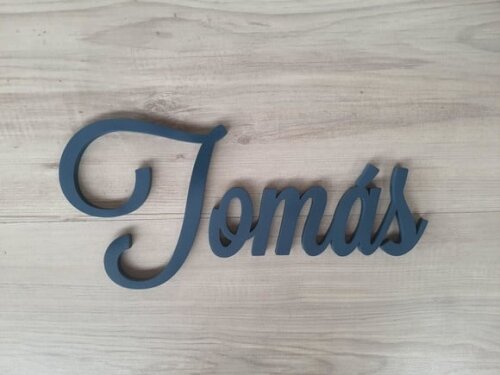 Nomes de Parede em mdf - Linha Ls - Tomás 15 cm