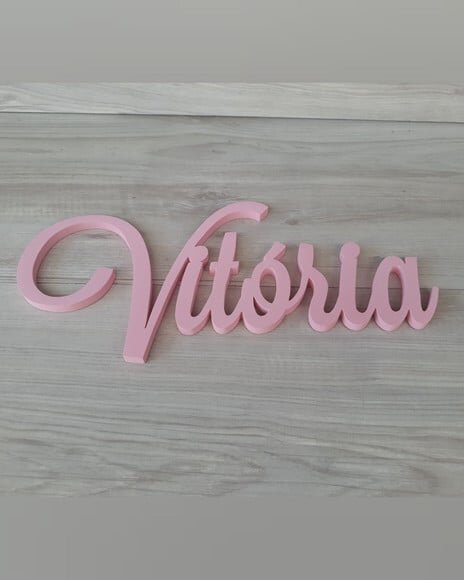 Nomes de Parede em mdf - Linha Ls - Vitória - 15 cm