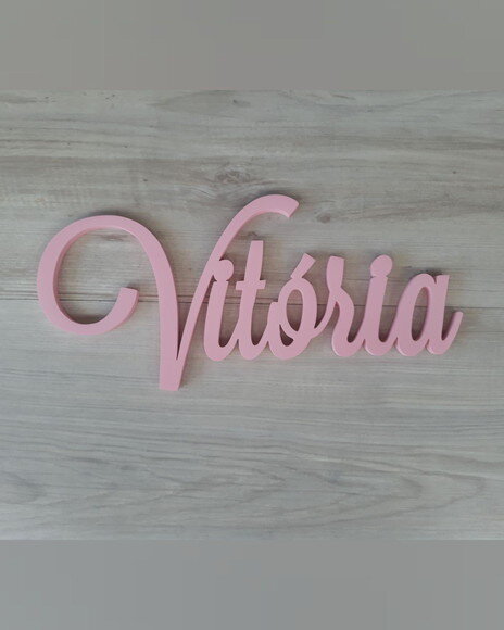 Nomes de Parede em mdf - Linha Ls - Vitória - 15 cm