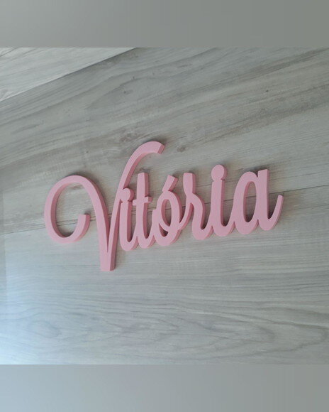 Nomes de Parede em mdf - Linha Ls - Vitória - 15 cm