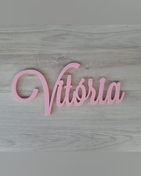 Nomes de Parede em mdf - Linha Ls - Vitória - 15 cm