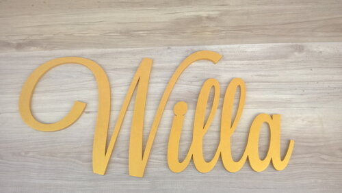 Nomes de Parede em MDF - Linha LS - Willa 30 cm