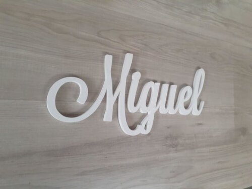 Nomes De Parede Em Mdf - Linha Ls -miguel 18 Cm