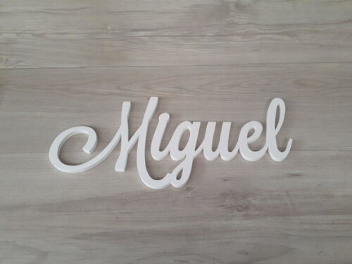 Nomes De Parede Em Mdf - Linha Ls -miguel 18 Cm