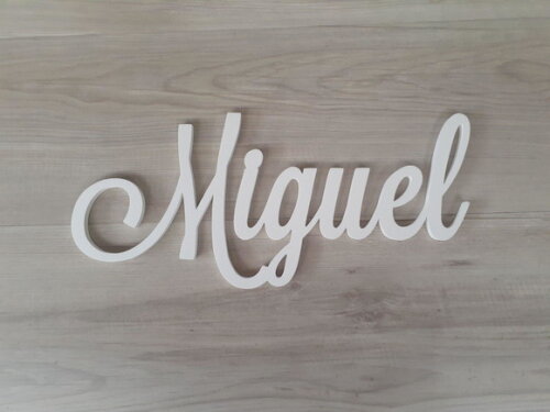 Nomes De Parede Em Mdf - Linha Ls -miguel 18 Cm
