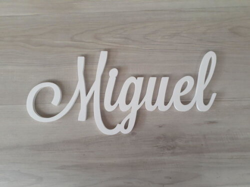 Nomes De Parede Em Mdf - Linha Ls -miguel 18 Cm
