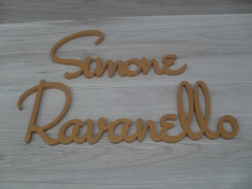 Nomes de Parede em mdf - Linha St - Simone Ravanello - 15 cm