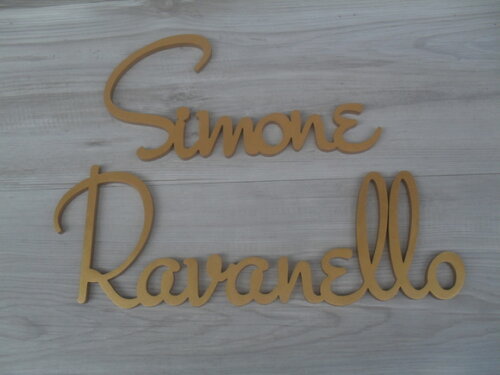 Nomes de Parede em mdf - Linha St - Simone Ravanello - 15 cm